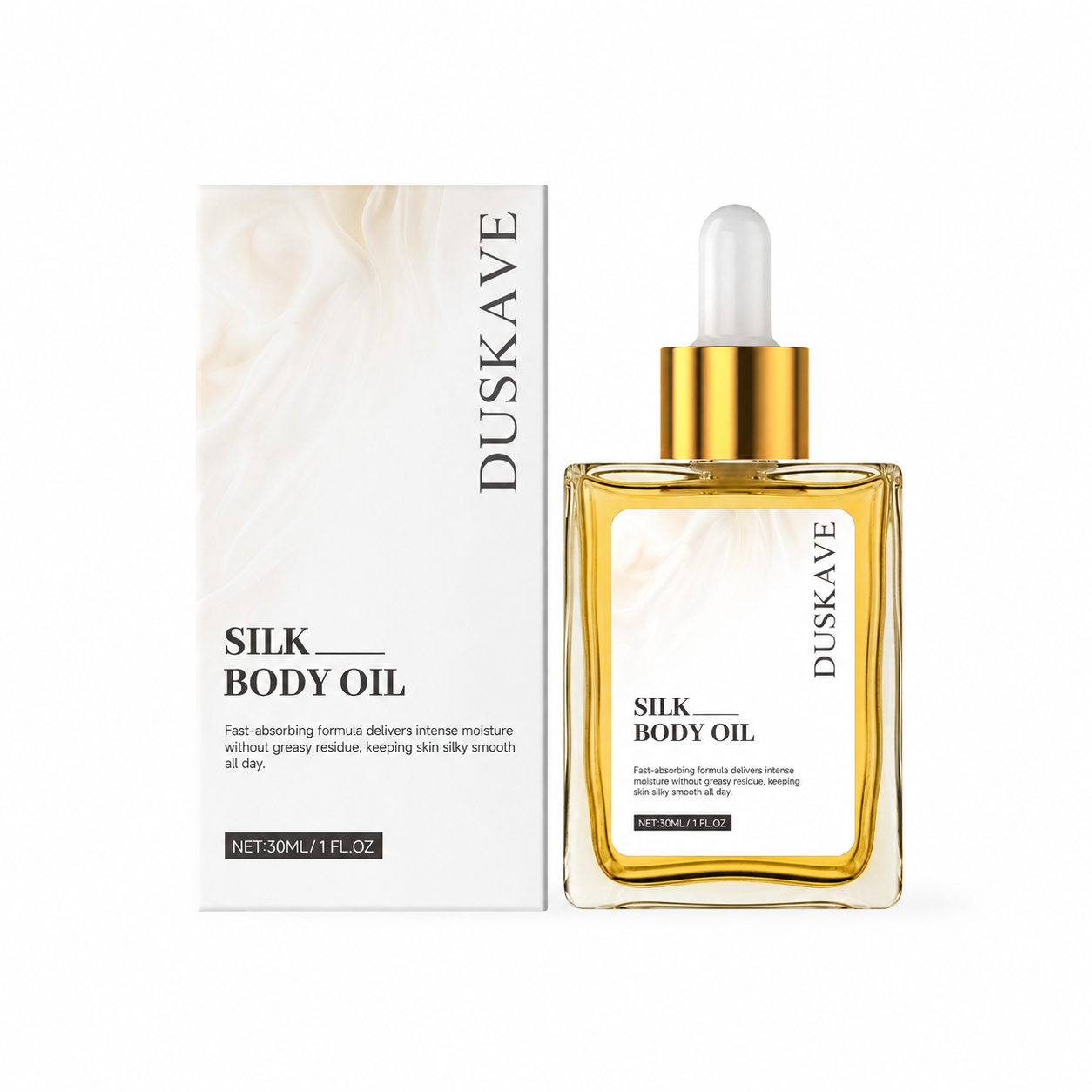 Duskave Age-Defying Silk Body Oil – Smooth, Firm & Radiant Skin