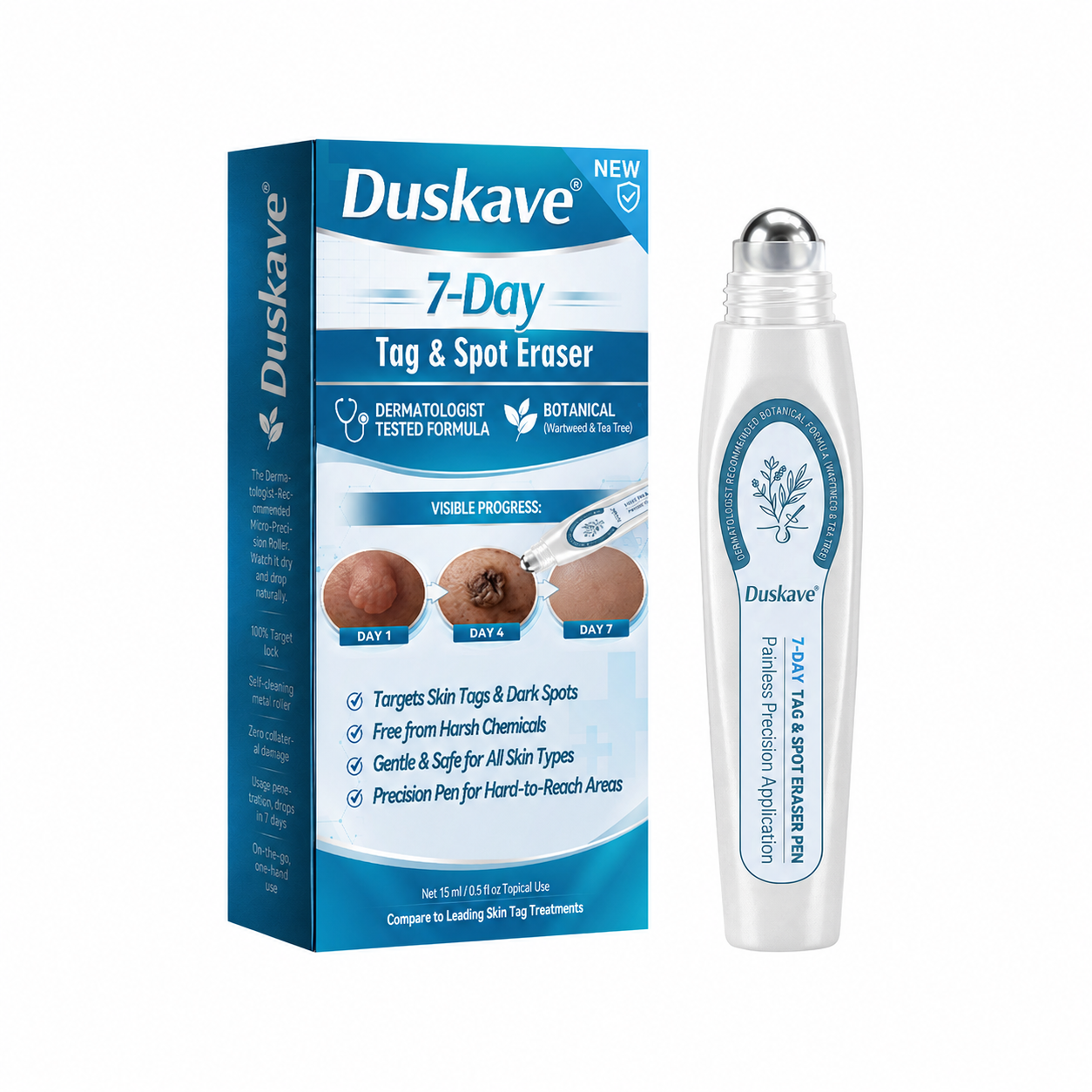 Duskave 7-Day Skin Tag & Dark Spot Care Roller – Botanical Precision Formula