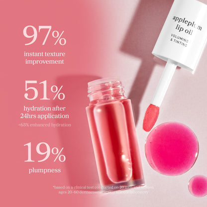 Apple Lip Oil Gloss – Plumping Hydration Lip Gloss, Non-Sticky Glass Shine, Long Lasting Moisturized Lips