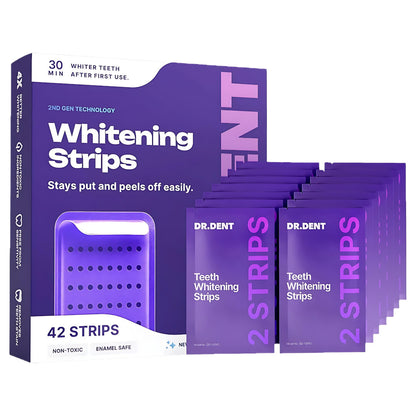 Purple Whitening Strips – 7/21 Sessions | Peroxide-Free, Non-Sensitive