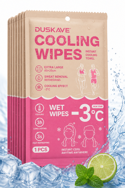 Duskave Extra-Large Cooling Wipes – Instant Refreshing Body Towels