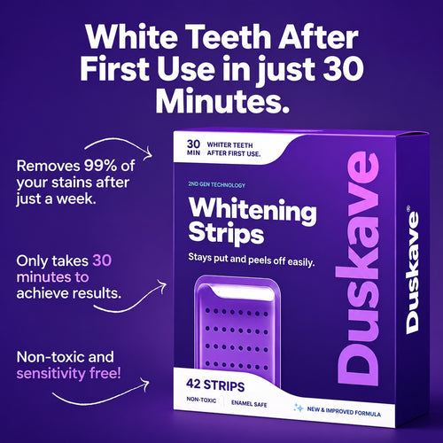 Purple Whitening Strips – 7/21 Sessions | Peroxide-Free, Non-Sensitive