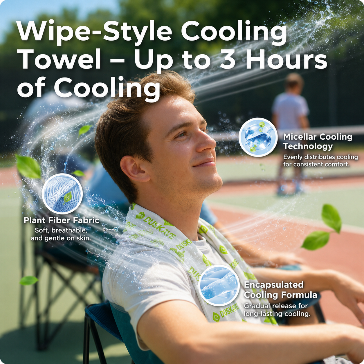 Duskave Extra-Large Cooling Wipes – Instant Refreshing Body Towels