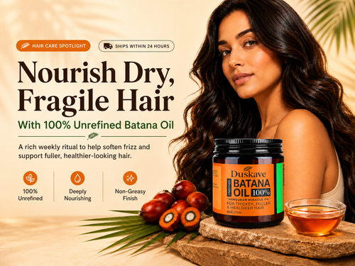 Duskave 100% Pure Honduran Batana Oil – Unrefined Hair Treatment for Fuller, Healthier-Looking Hair