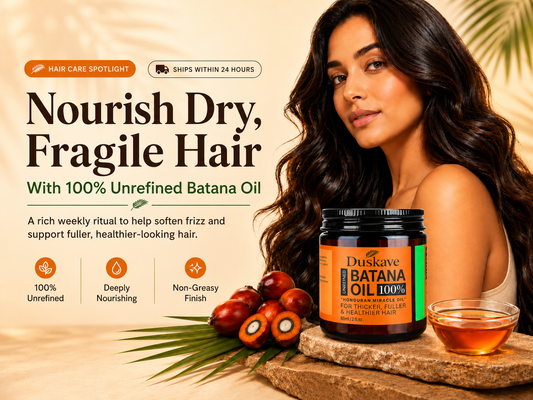 Duskave 100% Pure Honduran Batana Oil – Unrefined Hair Treatment for Fuller, Healthier-Looking Hair