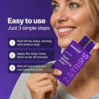 Purple Whitening Strips – 7/21 Sessions | Peroxide-Free, Non-Sensitive
