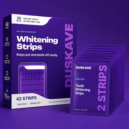 Purple Whitening Strips – 7/21 Sessions | Peroxide-Free, Non-Sensitive