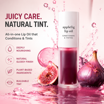 Apple Lip Oil Gloss – Plumping Hydration Lip Gloss, Non-Sticky Glass Shine, Long Lasting Moisturized Lips