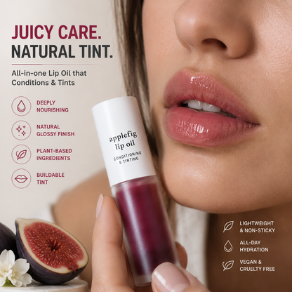 Apple Lip Oil Gloss – Plumping Hydration Lip Gloss, Non-Sticky Glass Shine, Long Lasting Moisturized Lips
