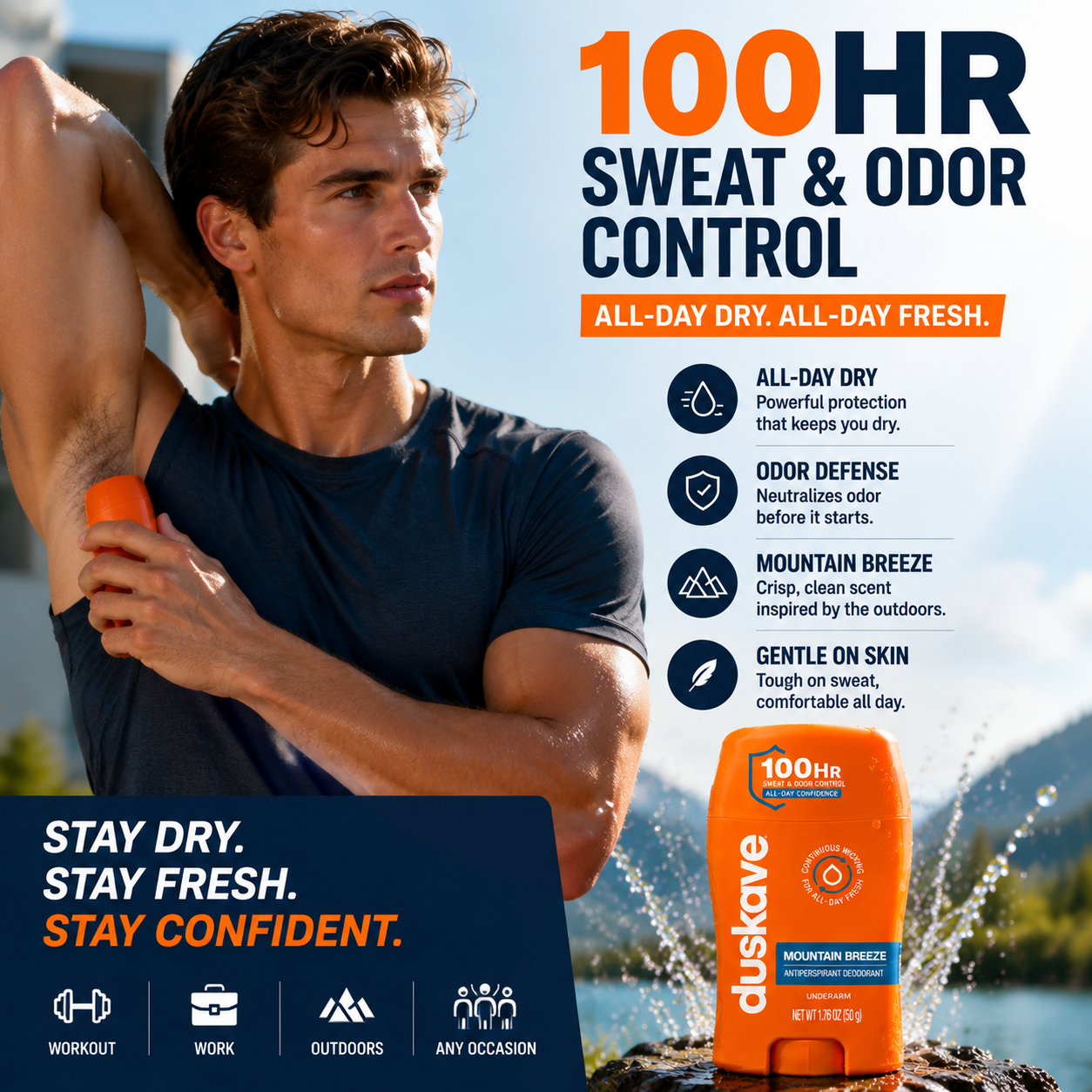 100HR Maximum Protection Antiperspirant – Mountain Breeze | Duskave