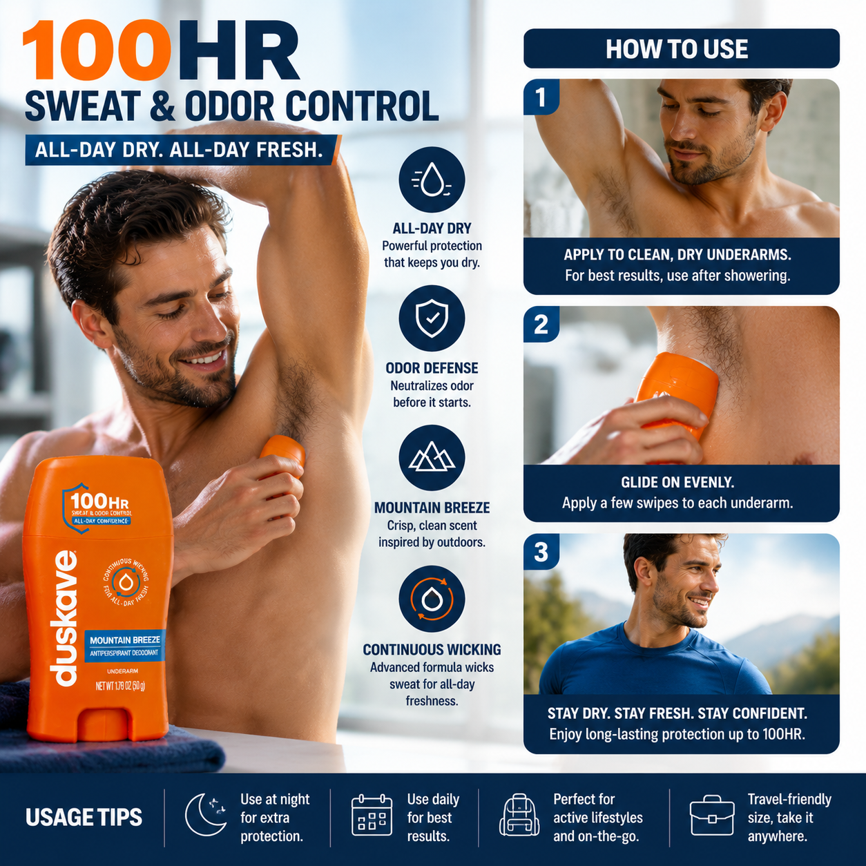 100HR Maximum Protection Antiperspirant – Mountain Breeze | Duskave